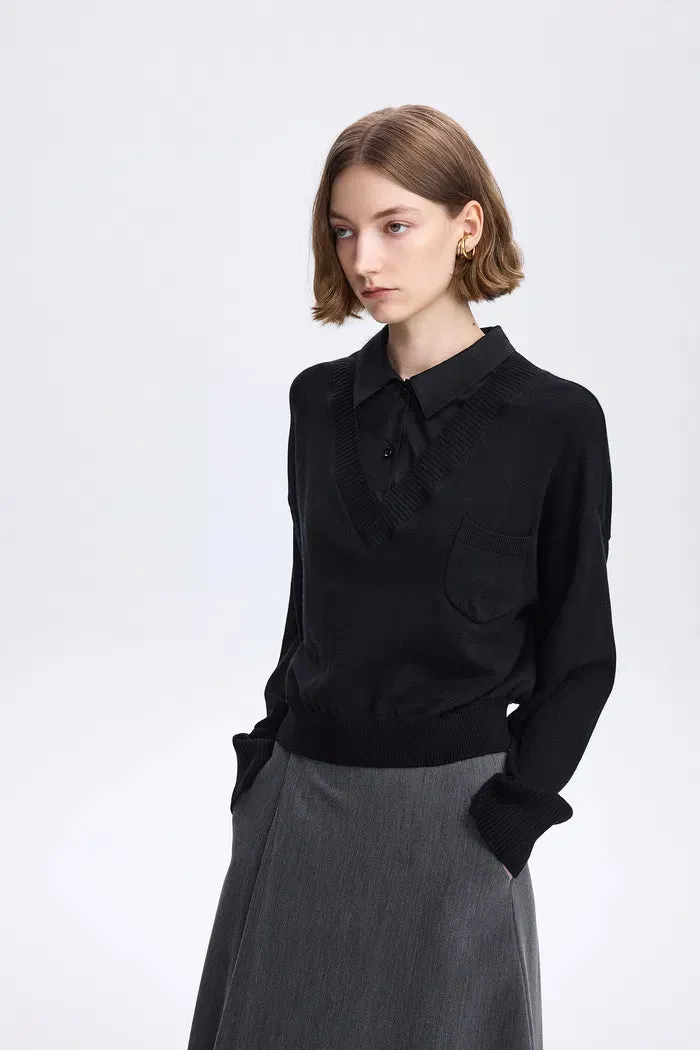 Freya Layered Top in Cotton-Wool Knit sold by Fabrique product image thumbnail 5