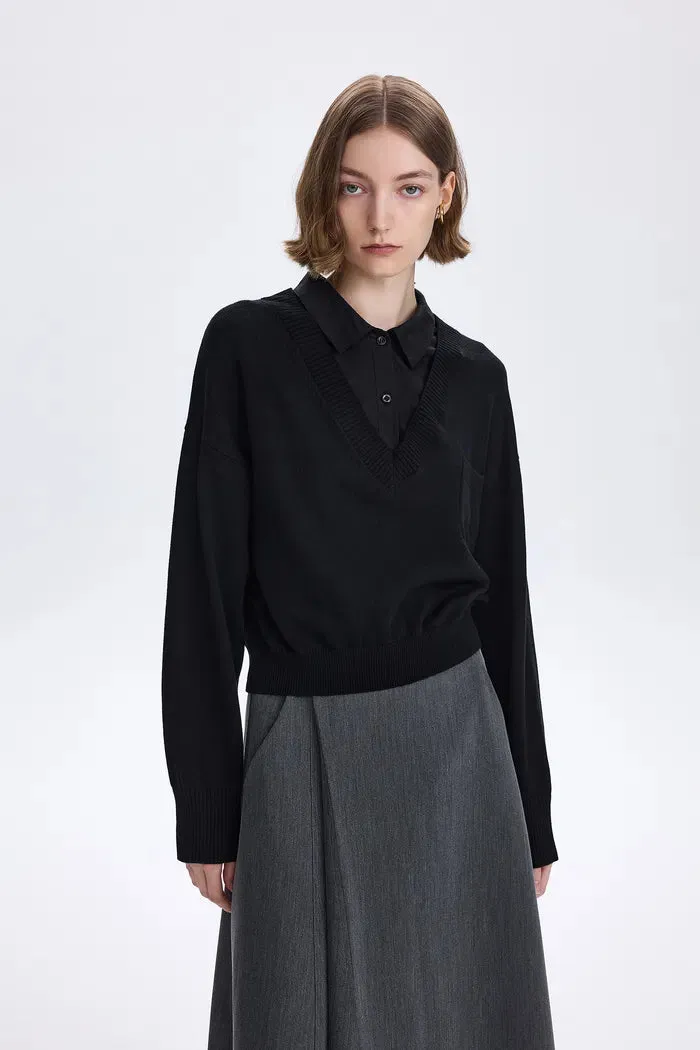 Freya Layered Top in Cotton-Wool Knit sold by Fabrique product image thumbnail 2