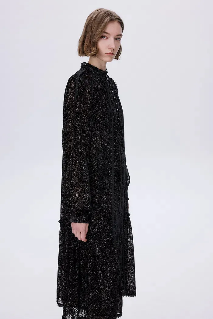 Dakota Lace Cut-Out Dress in Velvet Devoré sold by Fabrique product image thumbnail 5