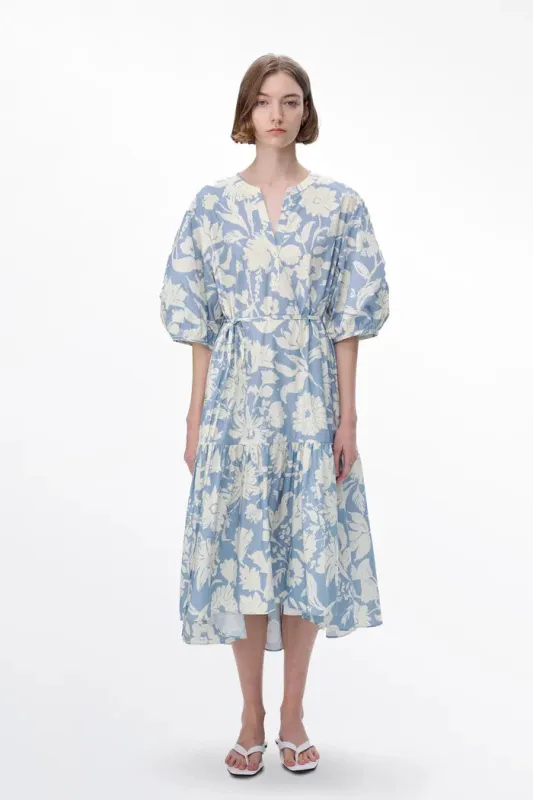 Flora Dropped Puff Sleeve Dress made by Fabrique