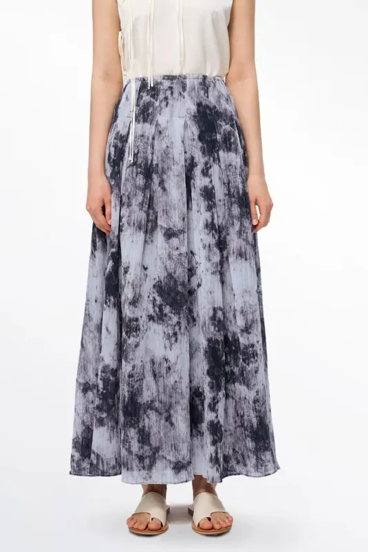 Como Printed Maxi Dress in Silk Cotton Blend made by Fabrique