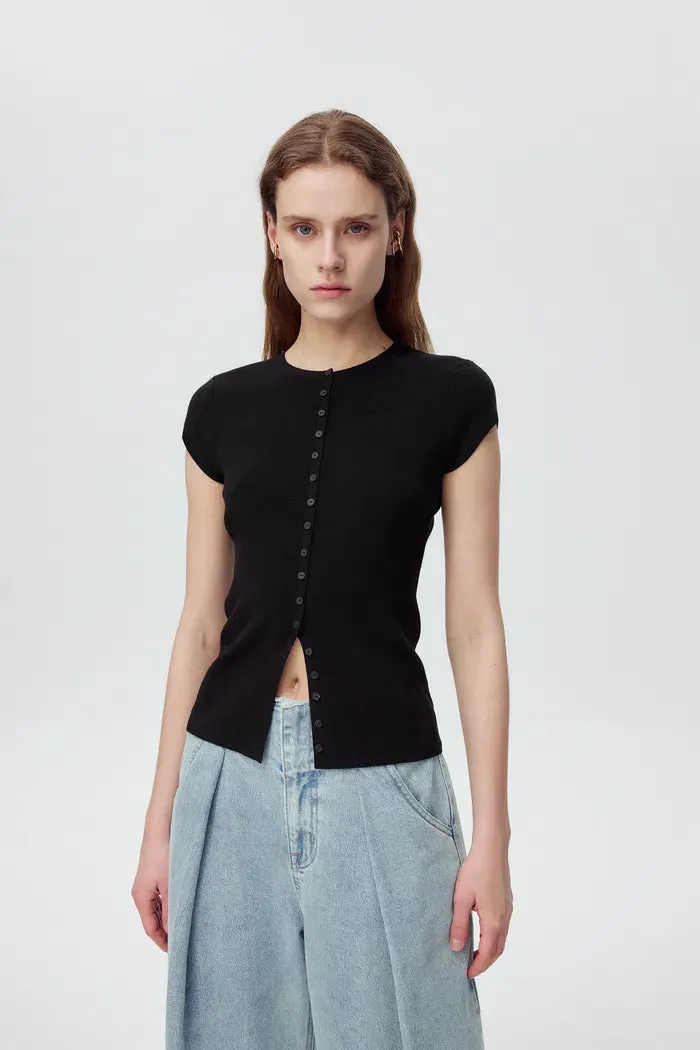 Row Slim Fitt Top in Rayon Blend Knit sold by Fabrique product image thumbnail 4