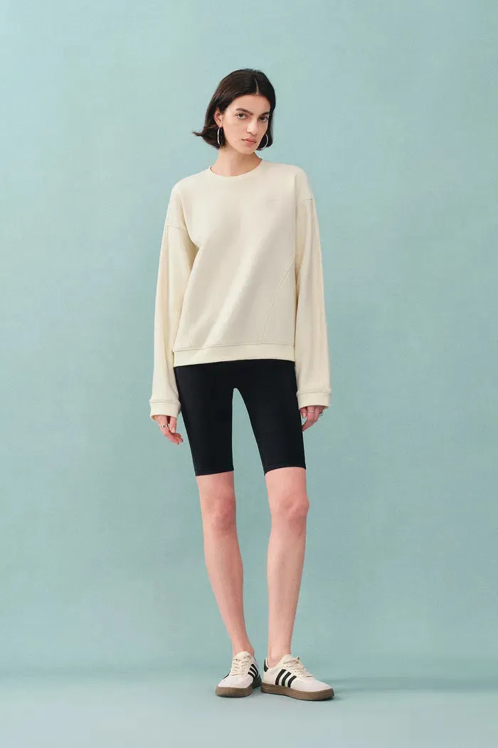Lotus Beige Crewneck Sweatshirt in Cotton sold by Fabrique product image thumbnail 4