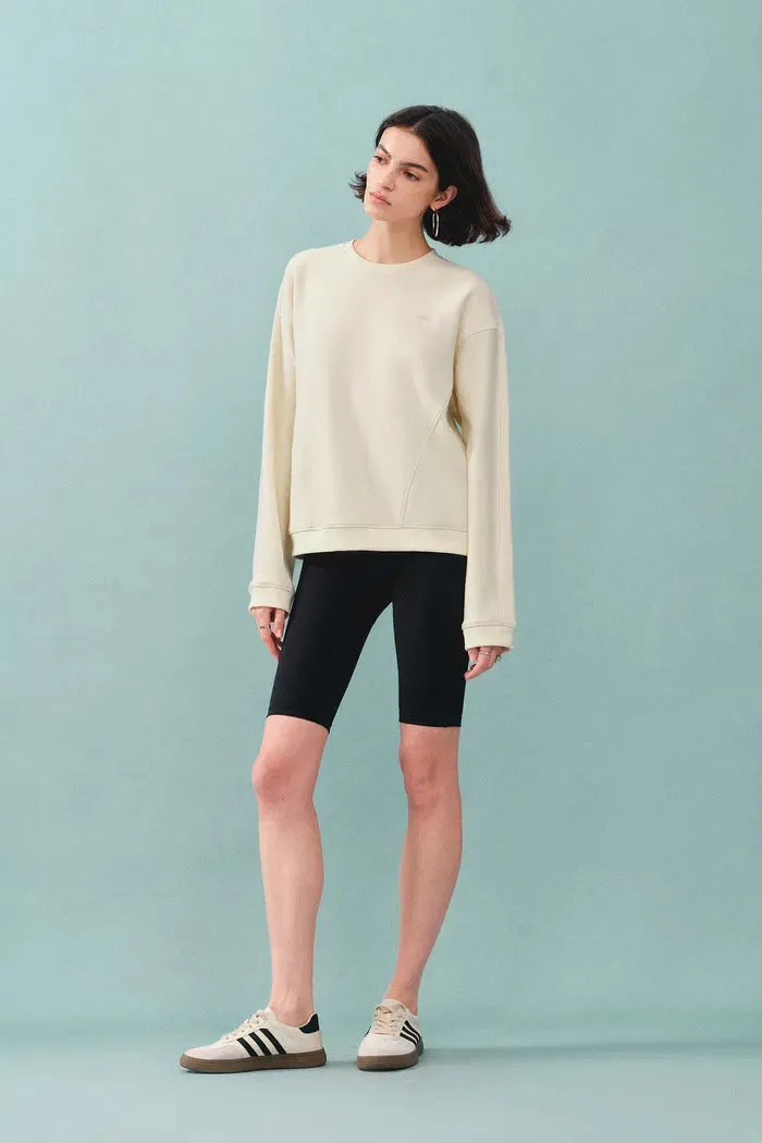 Lotus Beige Crewneck Sweatshirt in Cotton sold by Fabrique product image thumbnail 5