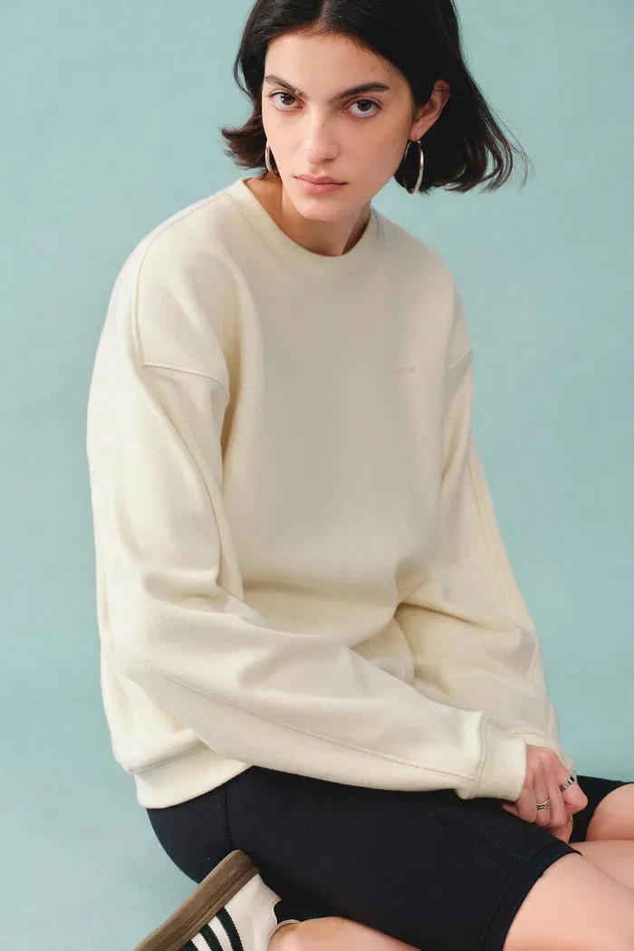 Lotus Beige Crewneck Sweatshirt in Cotton sold by Fabrique product image thumbnail 2