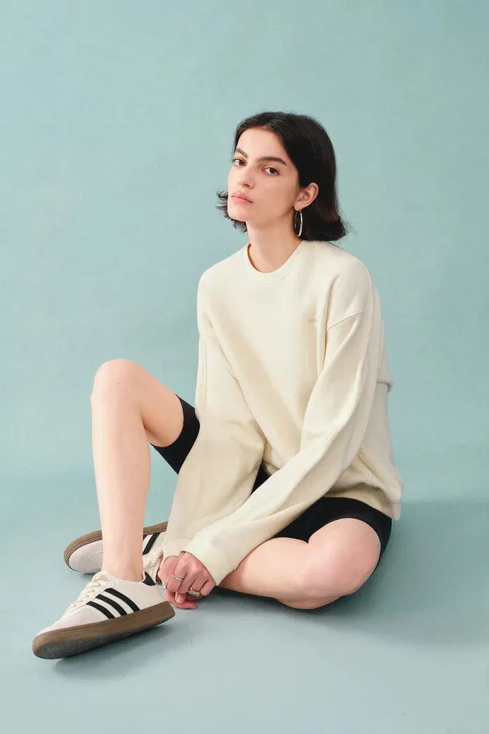 Lotus Beige Crewneck Sweatshirt in Cotton sold by Fabrique product image thumbnail 3