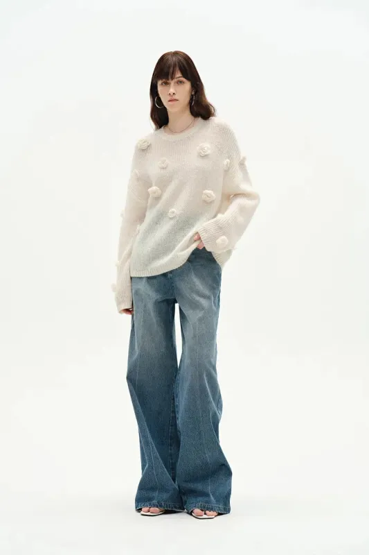 Sally Knit Sweater in Angora Mohair made by Fabrique