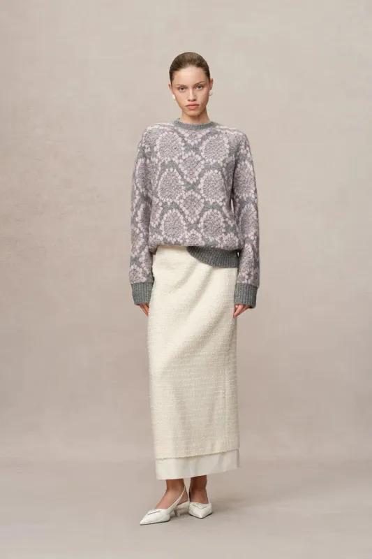 Masina Sequined Snake Zodiac Sweater in Chunky Merino Wool Knit made by Fabrique