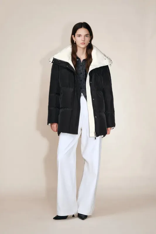 Carezza Double Faced Two Tone Down Jacket in High Density Down Proof Fabric made by Fabrique