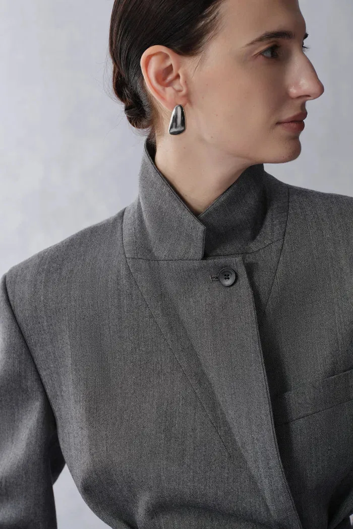 Kano Single Button Tie Waist Blazer and Pants Matching Set in Fine Wool Blend sold by Fabrique product image thumbnail 5