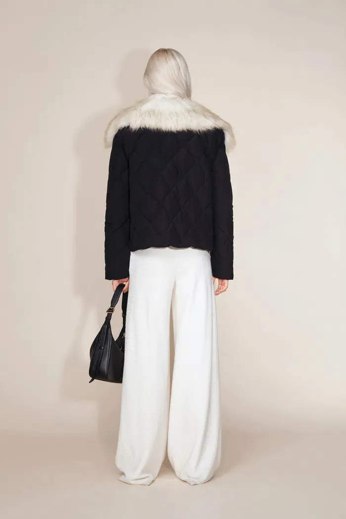 Stella Layered Look Faux Fur Collar Down Jacket in Sorona 4-Way Stretch Fabric sold by Fabrique product image thumbnail 4