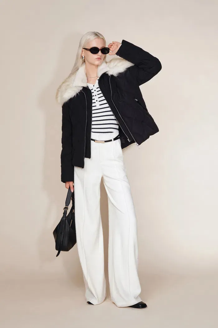 Stella Layered Look Faux Fur Collar Down Jacket in Sorona 4-Way Stretch Fabric sold by Fabrique product image thumbnail 3