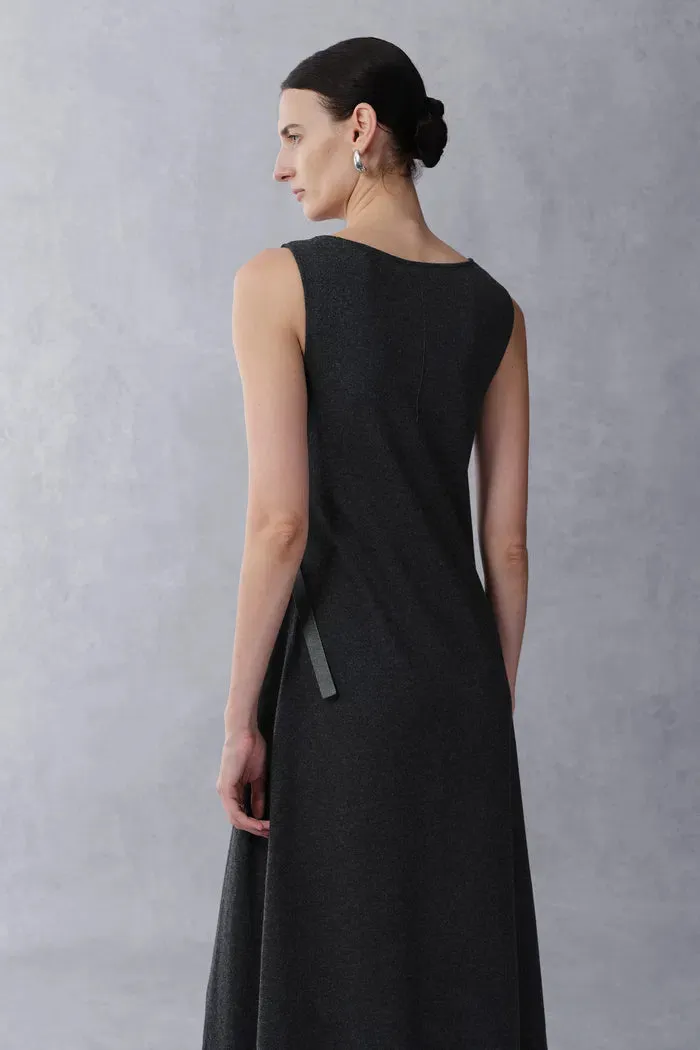 Kira Scoop Neckline Sleeveless Midi Dress in Merino Wool sold by Fabrique product image thumbnail 2