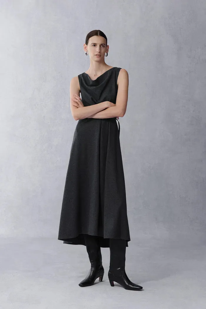 Kira Scoop Neckline Sleeveless Midi Dress in Merino Wool sold by Fabrique product image thumbnail 3