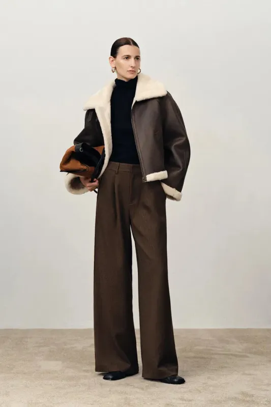 Quinn Short Jacket in Faux Shearling made by Fabrique