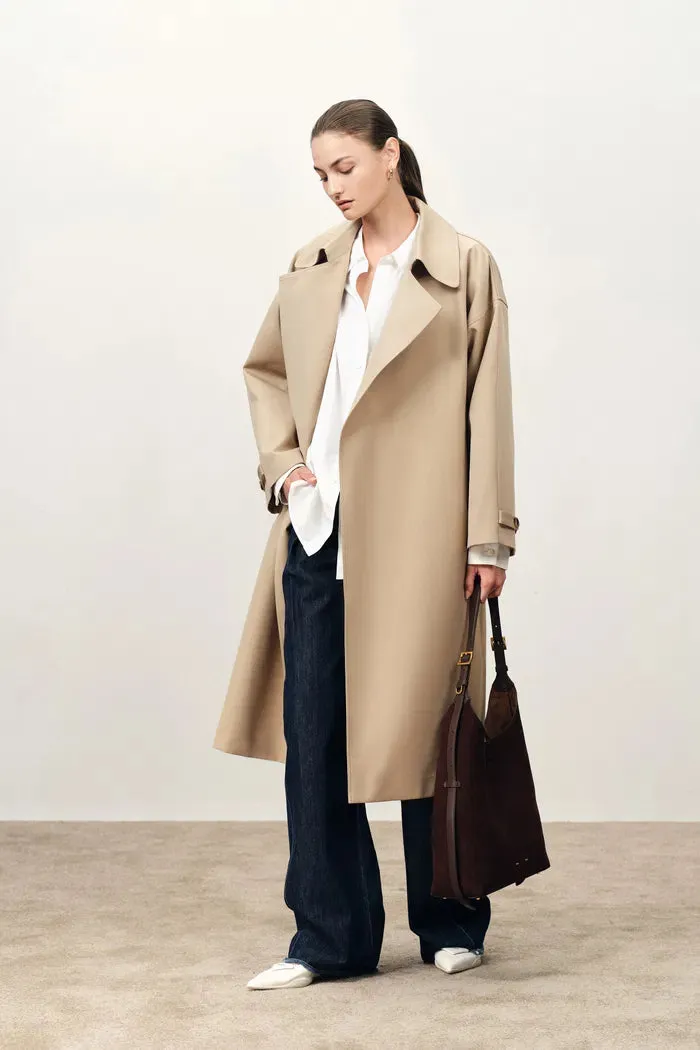 Aloisia Drop Shoulder Trench Coat in Cotton sold by Fabrique product image thumbnail 4