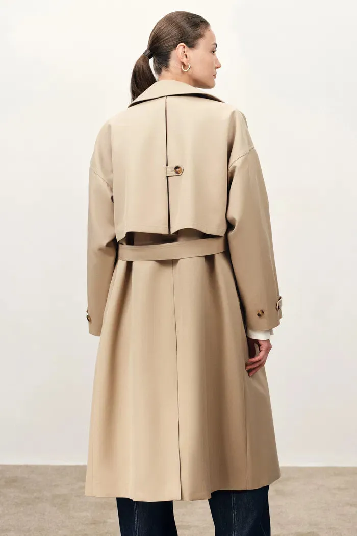 Aloisia Drop Shoulder Trench Coat in Cotton sold by Fabrique product image thumbnail 2