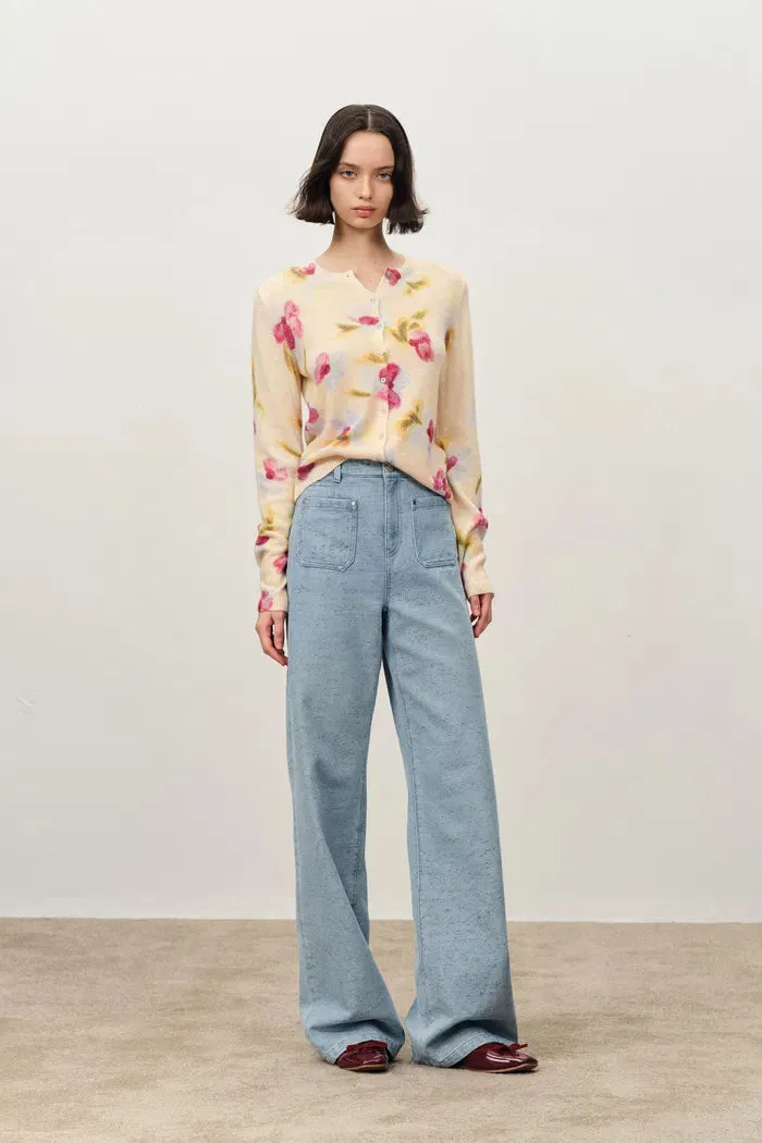 Linna Double Patch Pocket Jeans in Colorful Dot Denim sold by Fabrique product image thumbnail 4