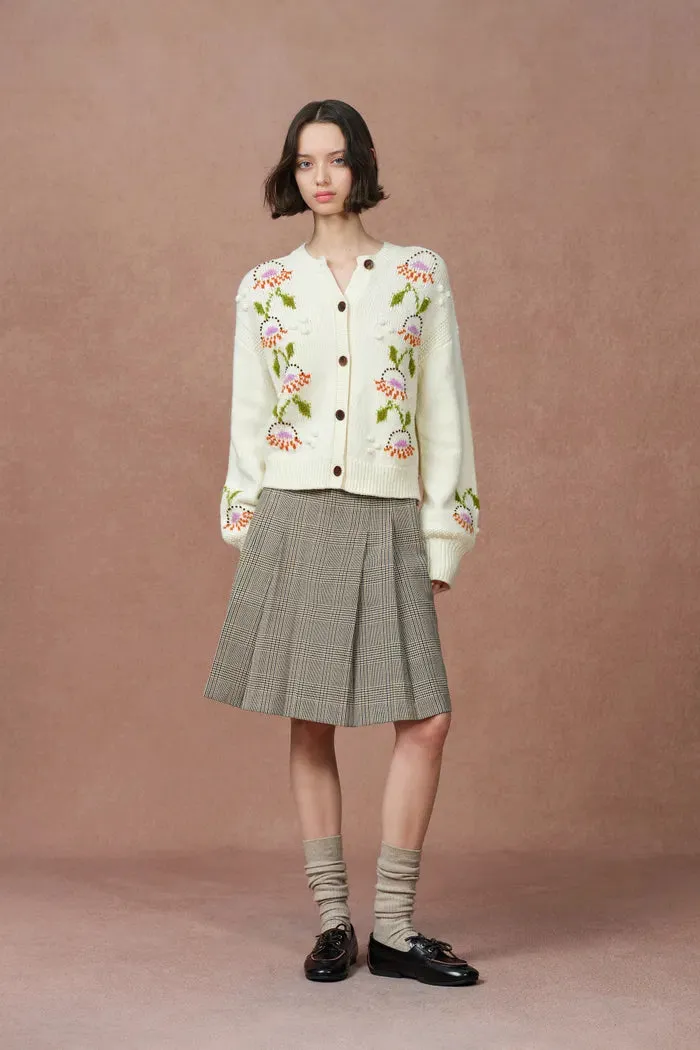 Saga Floral Cardigan in Merino Wool Knit sold by Fabrique product image thumbnail 3