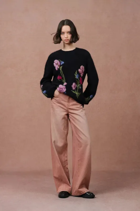 Rhoeadine 3D Jacquard Embroidered Sweater made by Fabrique