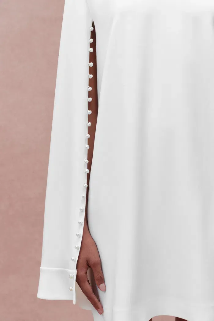 Audrey Pearl Short Cape Dress in Triacetate Blend sold by Fabrique product image thumbnail 5