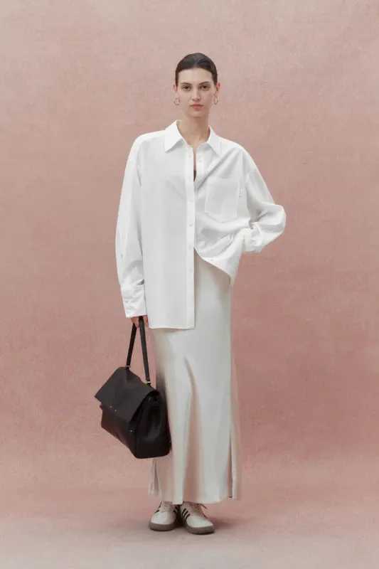 Nicole Oversized Shirt in Cotton Plain Weave made by Fabrique