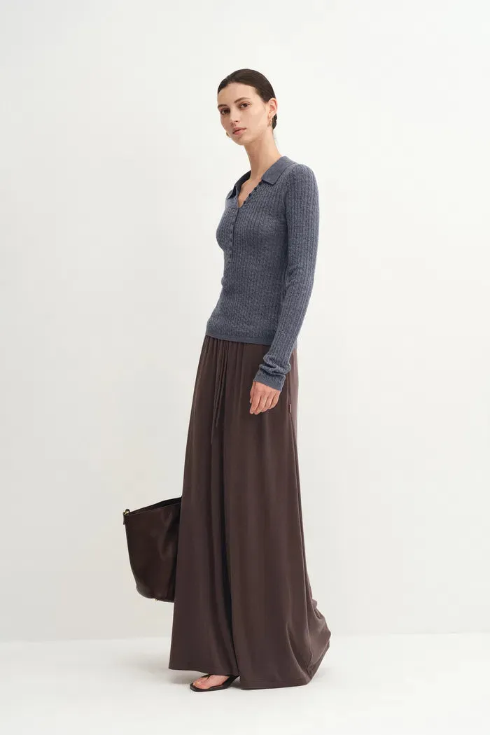 Anna Henley Long Sleeve Top in Merino Wool Knit sold by Fabrique product image thumbnail 3