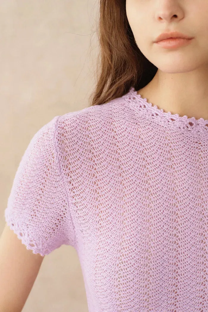 Lowell Open Knit Short Sleeve Top sold by Fabrique product image thumbnail 5