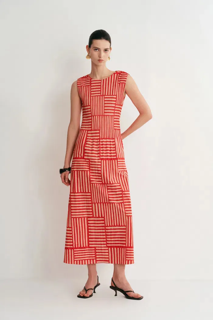 Lim Printed Pleated Maxi Dress sold by Fabrique product image thumbnail 5