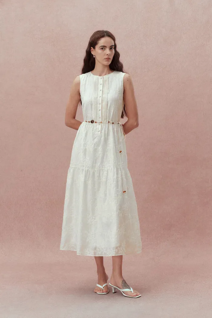 Stella Sleeveless Dress in Lyocell Embroidery sold by Fabrique product image thumbnail 3