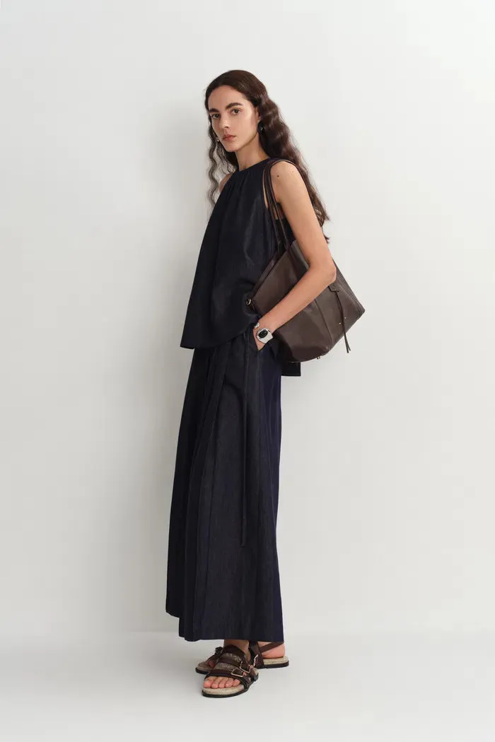 Kyra Sleeveless Vest Top in Lyocell Denim sold by Fabrique product image thumbnail 3