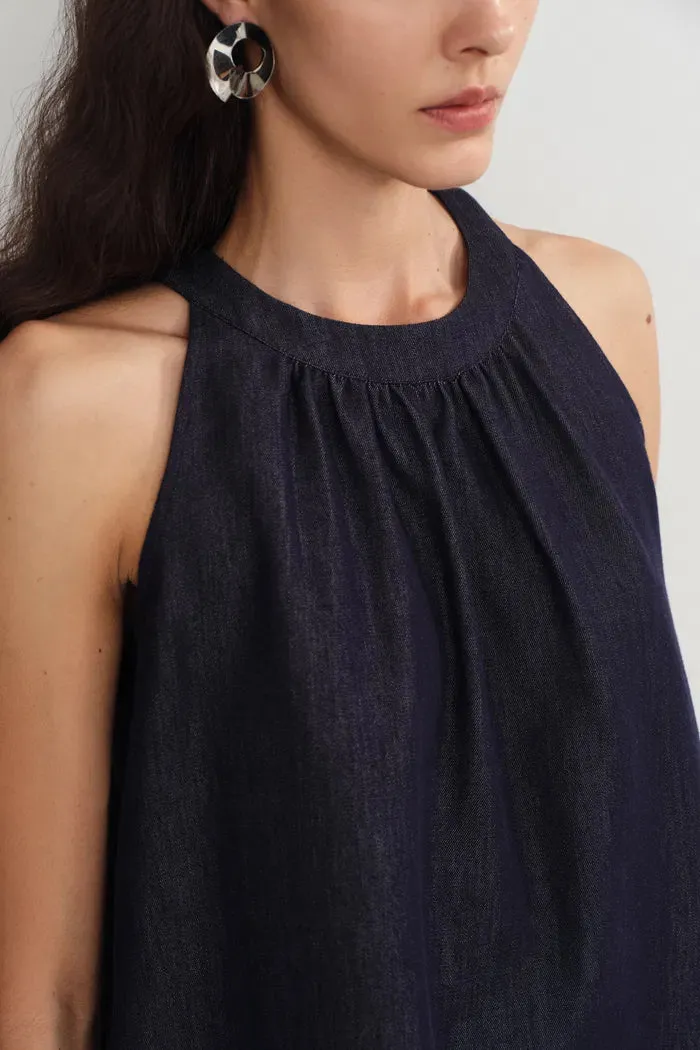 Kyra Sleeveless Vest Top in Lyocell Denim sold by Fabrique product image thumbnail 5