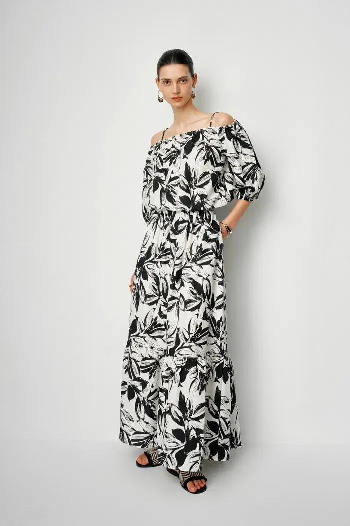 Samira Adjustable Strap Top and Maxi Skirt Matching Set in Linen sold by Fabrique product image thumbnail 3