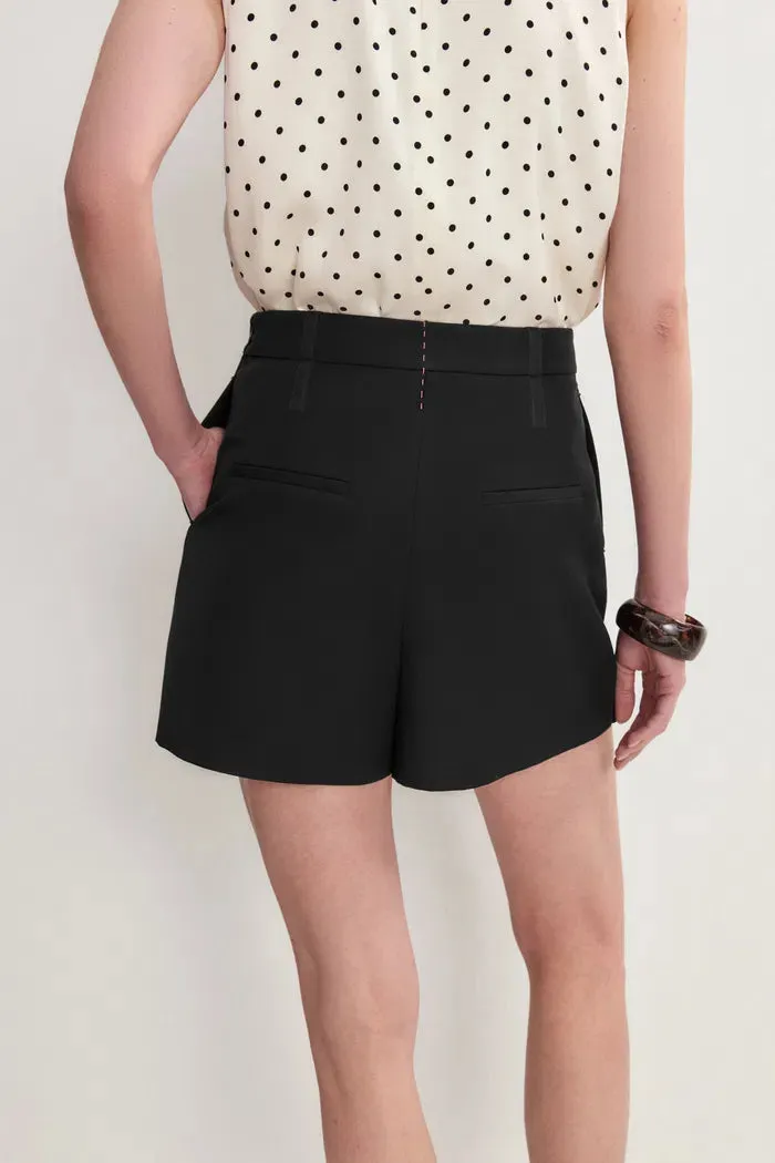 Emily Wren Pleated Mid Rise Skort in Fine Twill sold by Fabrique product image thumbnail 3