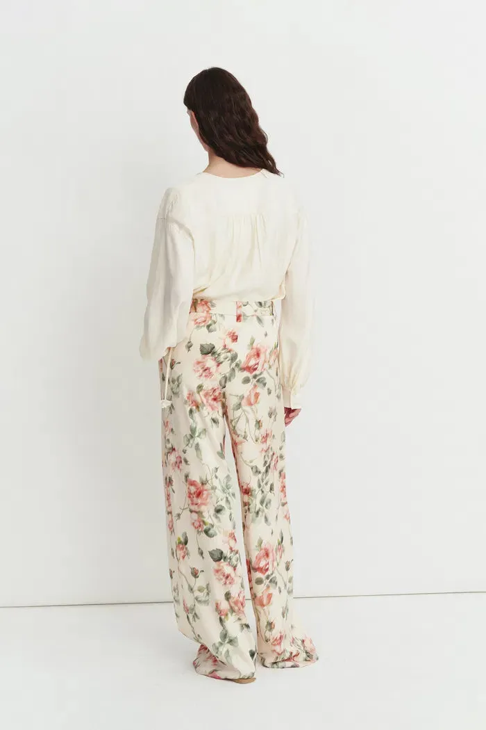 Penny Flora Wide Leg Pants in Mulberry Silk sold by Fabrique product image thumbnail 5