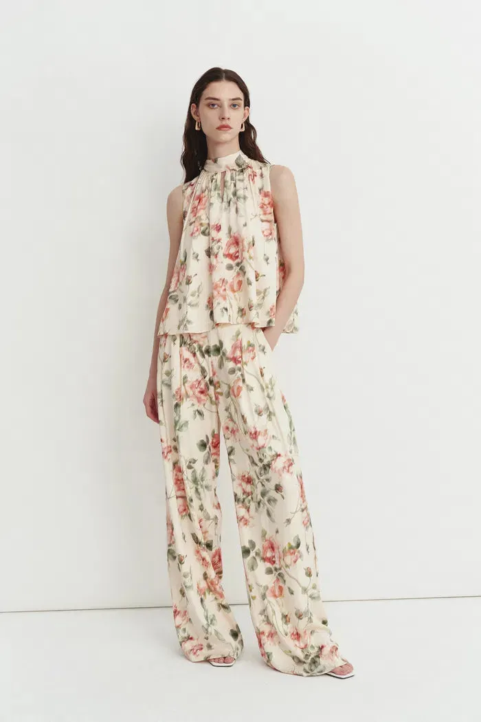 Penny Flora Wide Leg Pants in Mulberry Silk sold by Fabrique product image thumbnail 3