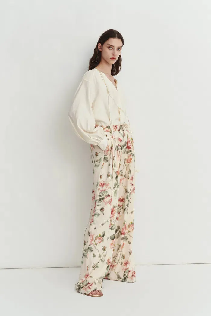 Penny Flora Wide Leg Pants in Mulberry Silk sold by Fabrique product image thumbnail 4