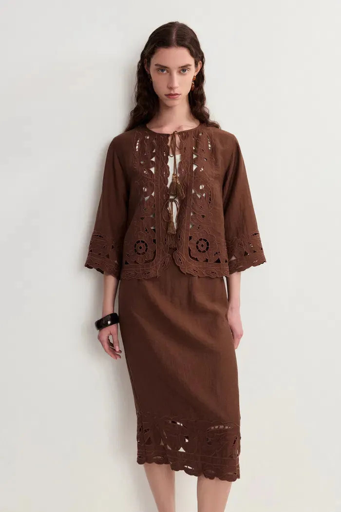 Amalia Openwork Blouse and Skirt Matching Set sold by Fabrique product image thumbnail 2