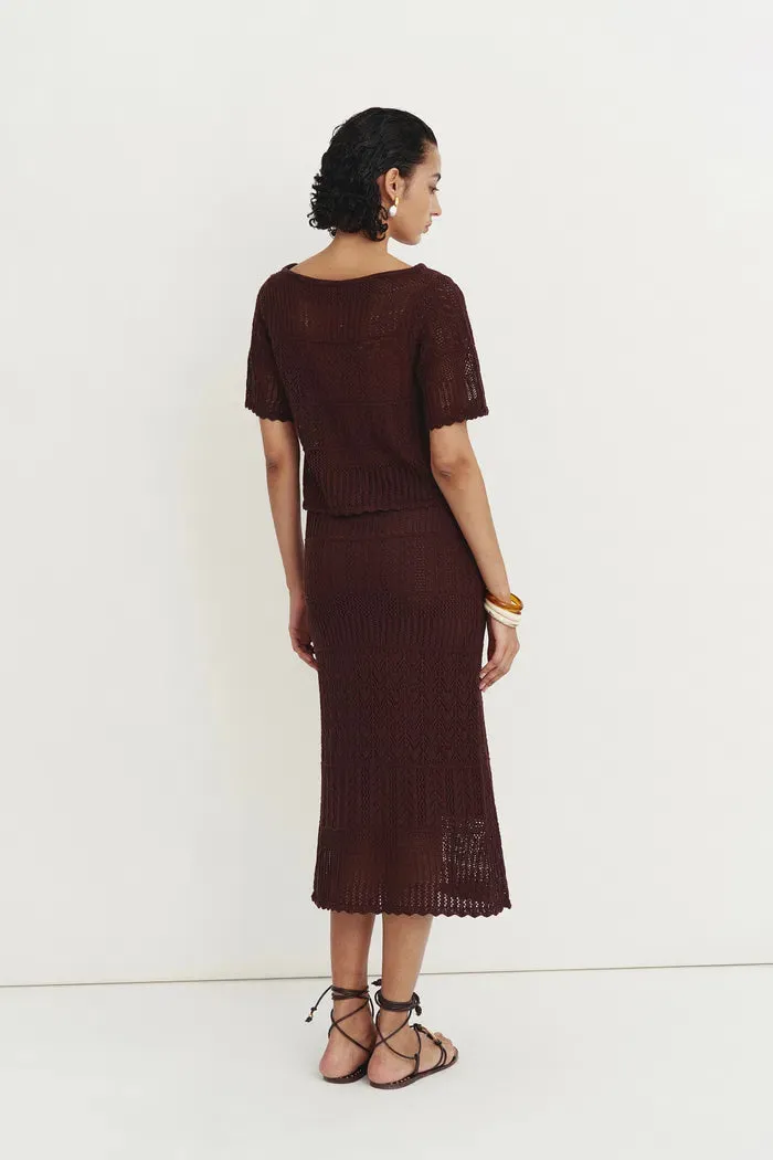 Sylvia Knitted Reversible Blouse and Midi Skirt Set sold by Fabrique product image thumbnail 2