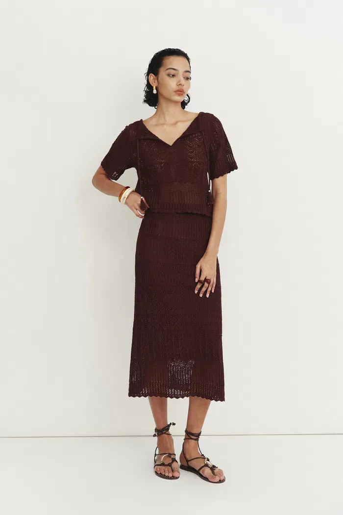 Sylvia Knitted Reversible Blouse and Midi Skirt Set sold by Fabrique product image thumbnail 3