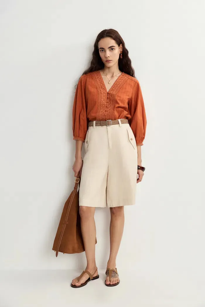 Elli Lace Puff Sleeve Blouse Top sold by Fabrique