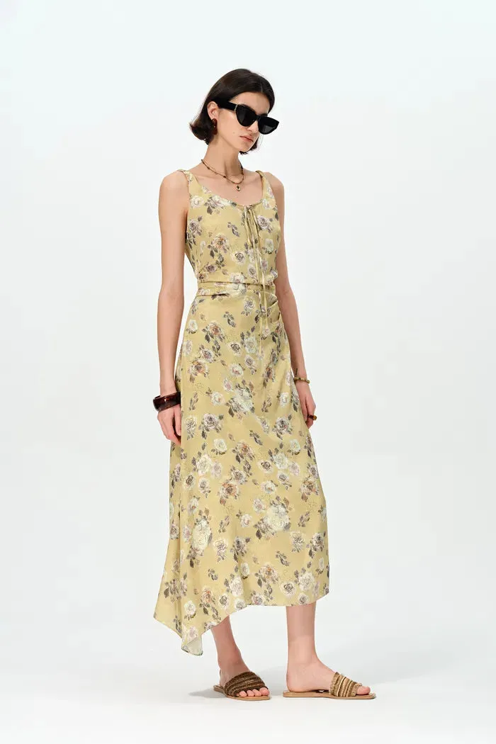 Doris Hand Painted Watercolor Inspired Rose Print Summer Dress sold by Fabrique product image thumbnail 3