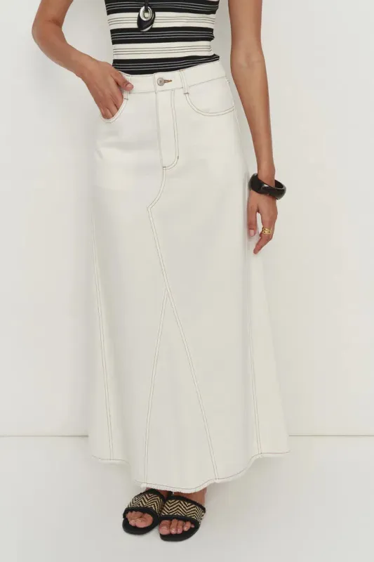 Harper Maxi Skirt in Lyocell Denim made by Fabrique