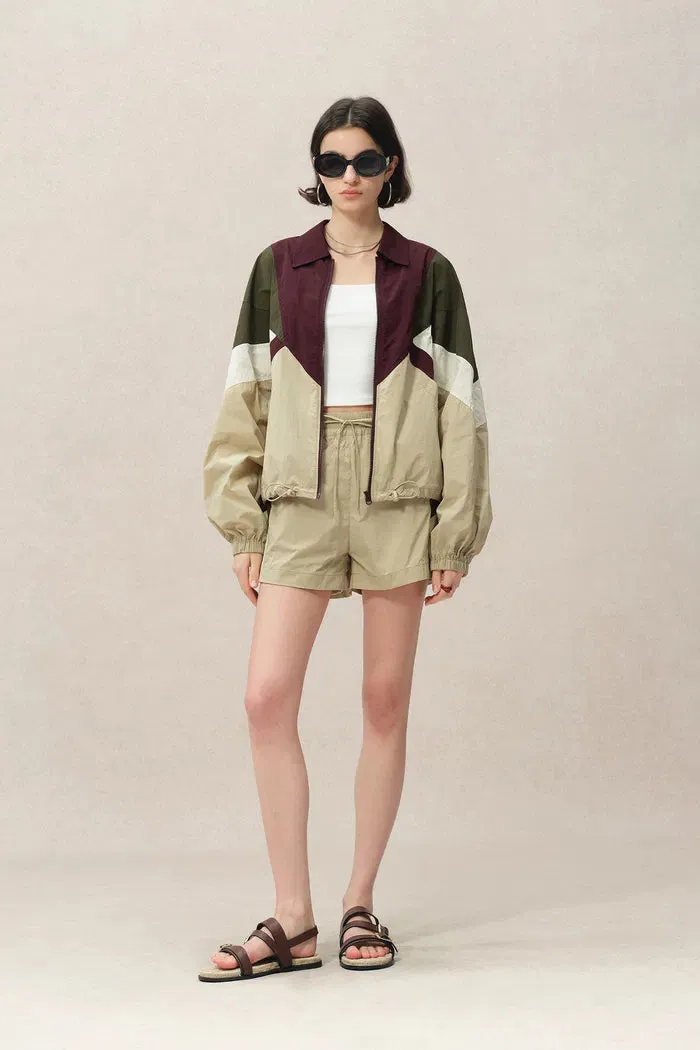 Trea Tracksuit Jacket and Track Shorts Set in Water Resistant Nylon sold by Fabrique