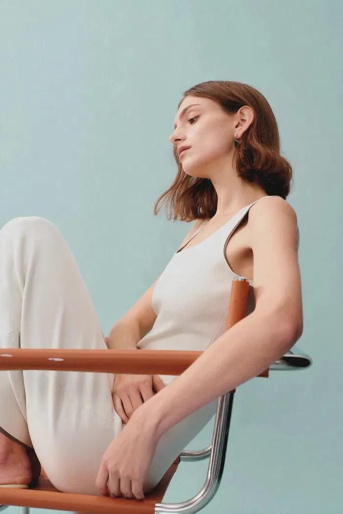 Hera Wide Sleeveless Strap Dress in Stretch Yarn Knit sold by Fabrique product image thumbnail 5