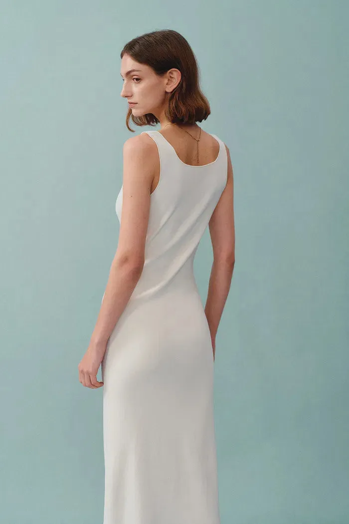 Hera Wide Sleeveless Strap Dress in Stretch Yarn Knit sold by Fabrique product image thumbnail 2