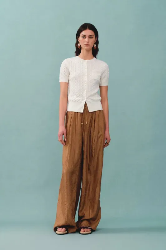 Amber Round Neck Buttoned Top made by Fabrique