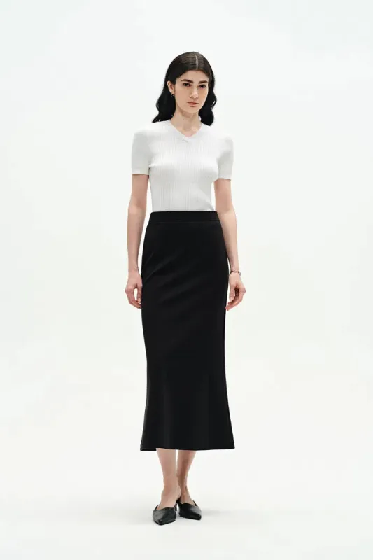 Alexa V Neck Short Sleeve Sweater made by Fabrique