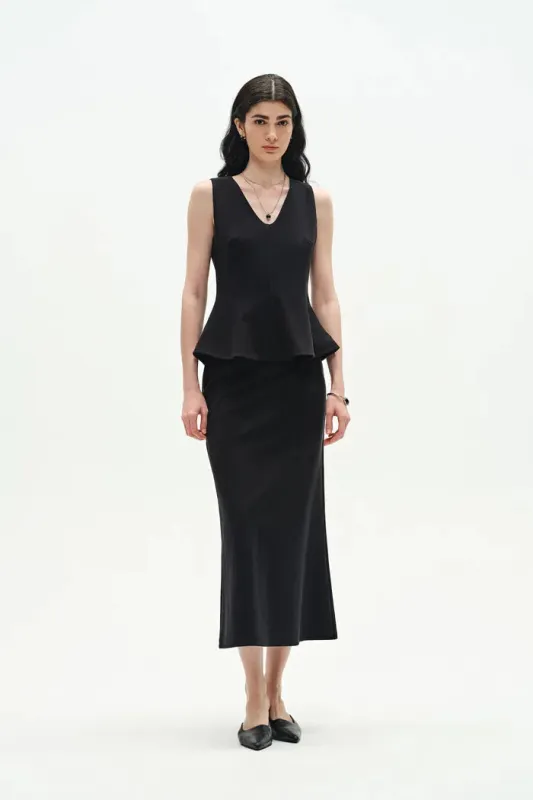 Alina Sculpted Sleeveless Top in Cotton Blend made by Fabrique