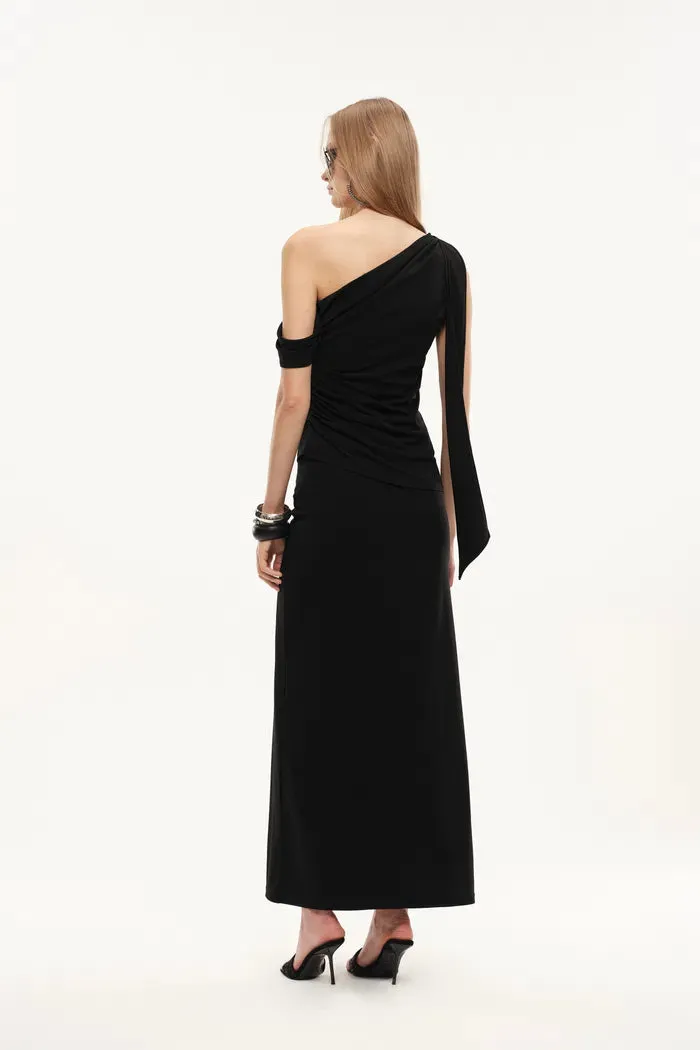 Overture One-Shoulder Ruched Top in Four Way Stretch Fabric sold by Fabrique product image thumbnail 5